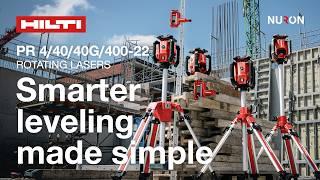 Hilti Nuron PR 4/40/40G-22 Rotating Lasers - Smarter leveling made simple