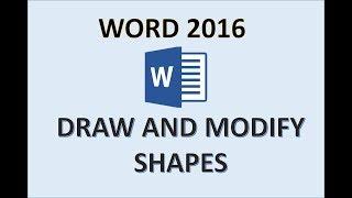 Word 2016 - Draw Shapes - How to Write and Use Drawing in MS 365 Microsoft - Shape Text Box Tutorial