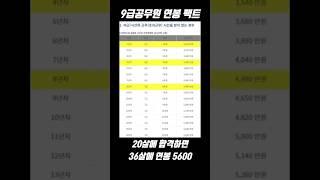 9급 공무원 연봉 팩트 (적지 않음)