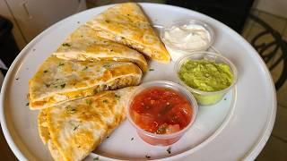 Homemade Chicken Quesadillas | Made with chicken thighs, seasonings and 2 different types of cheeses