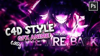 Tutorial Simple Gfx Anime| C4D easy style - Ps Touch [ free pack ]