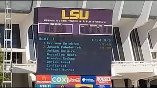 19.49s World Junior record of Erriyon Knighton at 2022 LSU Invitational