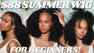 $88 SUMMER CURLY WIG!!! NO LACE!!! THE MOST NATURAL LOOK! V PART WIG INSTALL | AlwaysAmeera X OQHAIR