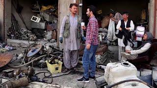 Scrap metal market in Qalae Hazaraha, Kabul / بازار خرید و فروش آهن آلات کهنه در قلعه هزاره ها