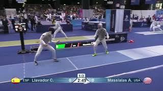 World Championships 2023 SMF - L32 - Carlos Llavador ESP v Alexander Massialas USA