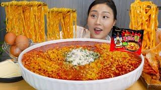 MUKBANG) 불닭볶음탕면 먹방 한국에서 왜 안팔아...? 라면 먹방 Spicy Buldak Ramyun Noodles asmr real sound eating