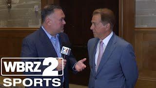 Recently retired Nick Saban goes 1-on-1 with WBRZ's Michael Cauble