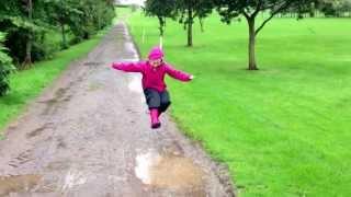 Charlie puddle splash at the golf club.