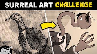 Redrawing Famous Surrealist Art Using Only a Description