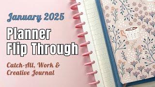 January 2025 Planner Flip Through - Big Happy Planner, Hemlock & Oak Work Planner & Junk Journal