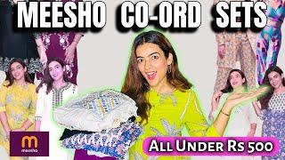 “MEESHO“ HUGE !!! CO-ORD SET HAUL, ALL UNDER RS 500, TRY- ON #meesho #meeshotryon #coordset