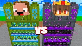 Billy ZOMBIE vs Semlaki ENDERMAN Tempel Untergrund Basis in Minecraft!