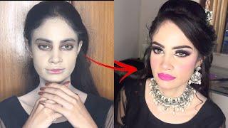 Glam model makeup with smokey eyes makeup tutorial || makeup class with Enhanced beauty products