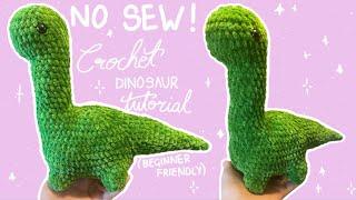 No sew crochet Dino tutorial!! (Beginner friendly amigurumi)