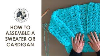 Crochet tutorial: How to [ASSEMBLE] a sweater or cardigan - VERY EASY