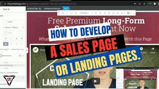 Sales Funnel: How to create a Landing Page - Sales Funnel Design and Landing Page Design.