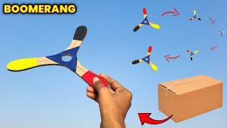 How to make cardboard boomerang , Easy returnable toy