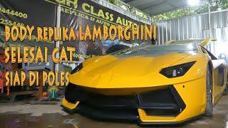 BODY REPLIKA LAMBORGHINI SELESAI DI CAT DAN SIAP POLES