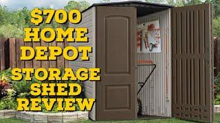 $700 Home Depot Storage shed review: Big max (6.3x4.8 ft) Resin storage shed