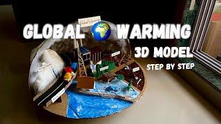 Global warming project |climate change | flood and drought greenhouse Nakul Sahu art