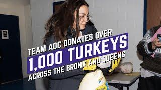 AOC Donates Over 1,000 Turkeys to NY-14 | Alexandria Ocasio-Cortez