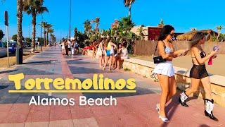 Torremolinos - along the Beach Alamos. 4K Walk tour. Costa del Sol