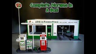 Joe's Service Gas Convenience Station Diorama 1/24 Scale Model Kit Build How To Assemble Paint Decal