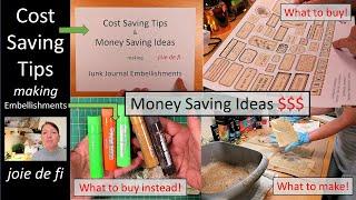 CRAFT COST SAVING Tips MONEY SAVING Ideas  Making Junk Journal Embellishments
