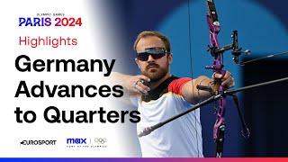 Florian Unruh vs Team GB's Tom Hall  Men's Individual Archery #Paris2024 #Olympics