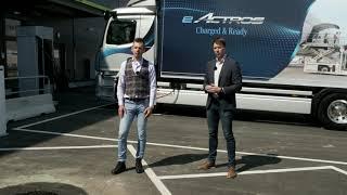 Der erste vollelektrische eActros von Mercedes-Benz Trucks Österreich geht an Swissport Cargo.