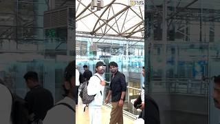 King #Nagarjuna and #Dhanush spotted at #Hyderabad airport