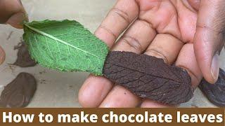 How to make chocolate leaves video : how to make chocolate leaves for cake decorating