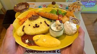 Eating POMPOMPURIN CAFE in Japan  | Tokyo Harajuku