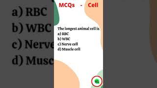 MCQs The longest animal Cell is Nerve cell | Cell biology class 9 | Krishna Learning