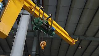 Jib Crane and Euro Design Single Girder Overhead Crane Working in Tavol Factory. #jibcrane #crane