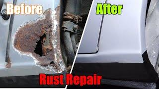 Cheap And Fast Rust Repair ( Ford Galaxy) with MMA welding