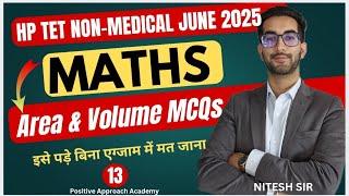 Area and Volume most Important MCQs | HP TET Non-Medical by Nitesh sir