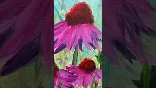 Coneflower echinacea painting in #diypaint and #acrylic #gardenart learn to paint #creatorsclub