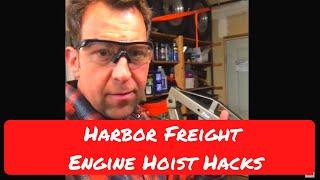 Harbor Freight Engine Hoist Mods! Save Yourself Some Pain! Bad Hombre Garage Episode 16