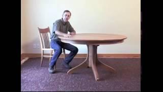 Handmade, Solid Wood Table: The Johnson Pedestal Table