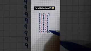 No sé la tabla del 9 | Tabla del 9 | Tabla de multiplicar