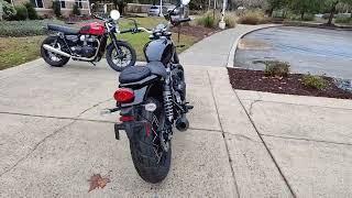 2022 Triumph Street Scrambler jet black with Zard low swung exhaust full system