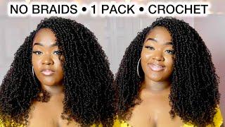 EASY *NO BRAIDS* 1 PACK CROCHET HAIRSTYLE | SUPER BEGINNER FRIENDLY ft Crochet Braids Plus