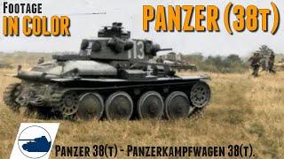 WW2 Color footage Panzer 38(t) - Panzerkampfwagen 38(t).