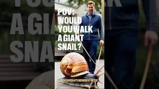 Would You Walk a Giant Snail? #natureexploration