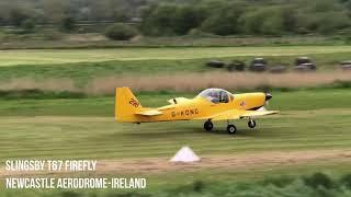 Slingsby T67 Firefly take off at Newcastle Aerodrome in IRELAND