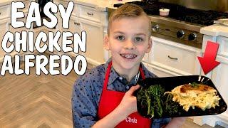 Best Chicken Fettuccine Alfredo Recipe || Family Fun Pack Cooking with Chris