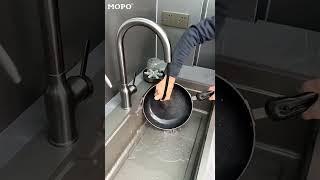 Pull out kitchen faucet cold and hot water sink wash basin wash basin telescopic black magnetic suct