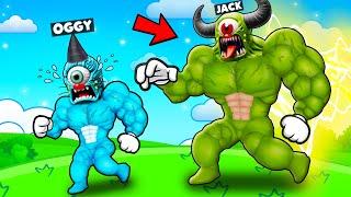 Roblox The Challange Between Oggy And Jack To Become Stronger