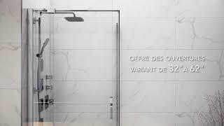 Kalia - Collection Distik - Porte de douche à pivot